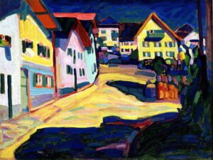 Wassily Kandinsky - Group of Houses, Leinwanddruck und Poster / canvas print and poster