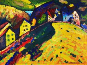 Wassily Kandinsky - Houses in Murnau, Leinwanddruck und Poster / canvas print and poster