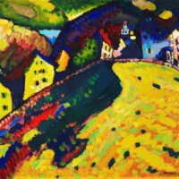 Wassily Kandinsky - Houses in Murnau, Leinwanddruck und Poster / canvas print and poster