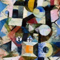 Paul Klee – Composition with the Yellow Half, Komposition mit der gelben Hälfte, Leinwanddruck und Poster / canvas print and poster