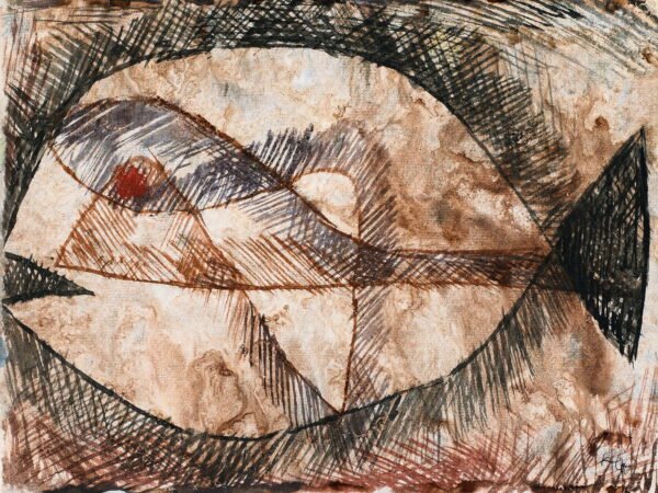 Paul Klee – Fish, abstrakter Fisch, Leinwanddruck und Poster / canvas print and poster