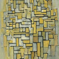 Piet Mondrian - Composition in Brown and Grey, Leinwanddruck und Poster / canvas print and poster