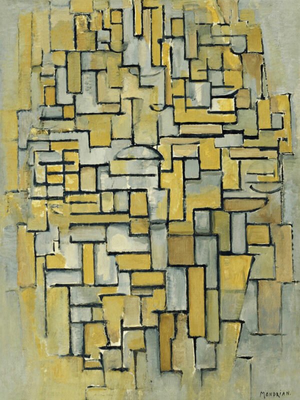 Piet Mondrian - Composition in Brown and Grey, Leinwanddruck und Poster / canvas print and poster