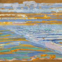 Piet Mondrian - View from the dunes with beach and piers, Leinwanddruck und Poster / canvas print and poster