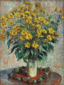 Claude Monet - Jerusalem Artichoke Flowers, Leinwanddruck und Poster / canvas print and poster