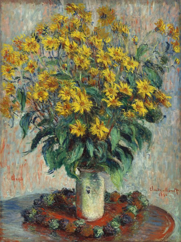 Claude Monet - Jerusalem Artichoke Flowers, Leinwanddruck und Poster / canvas print and poster