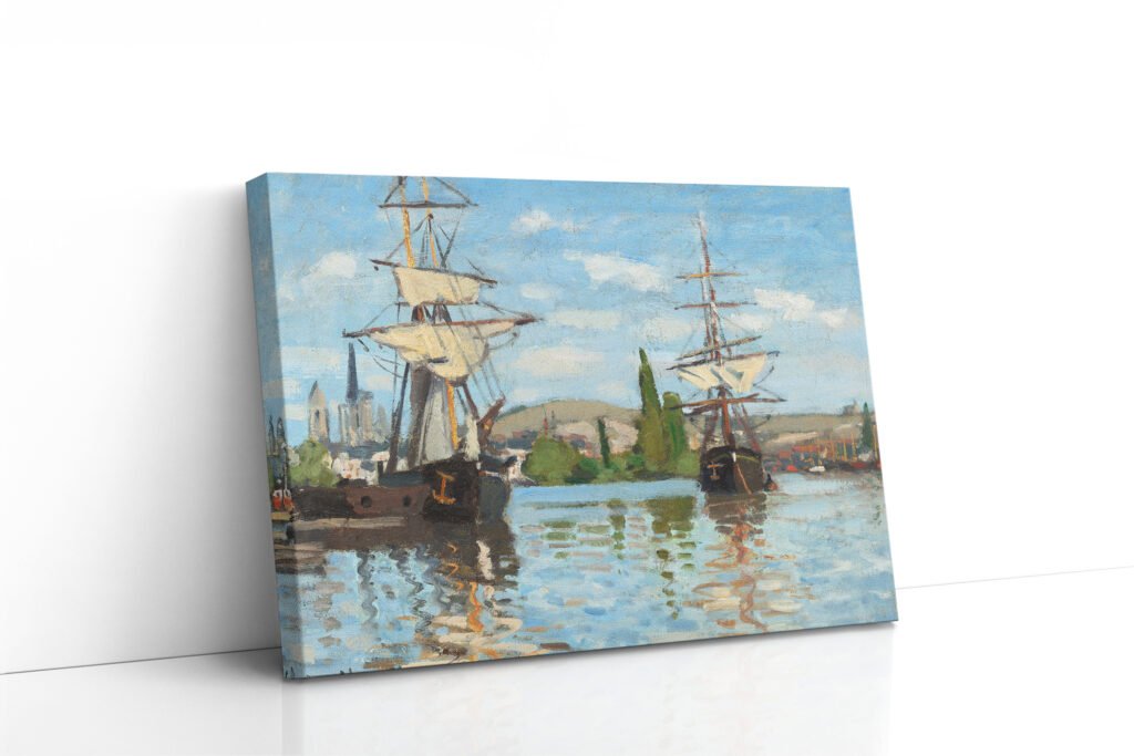 Claude Monet - Schiffe auf der Seine bei Rouen