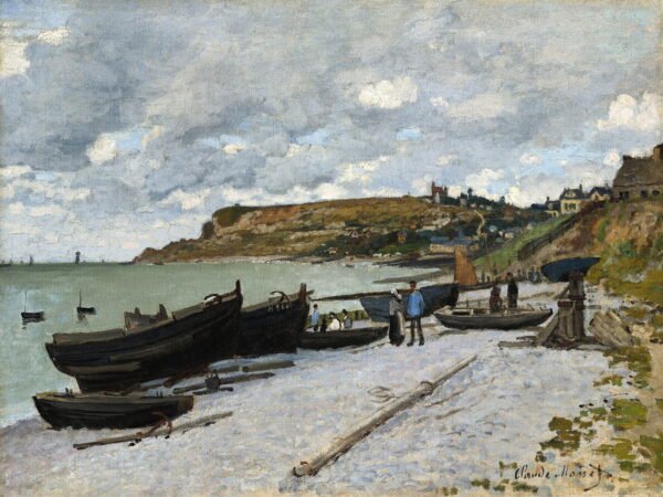 Claude Monet - The Beach at Sainte, Leinwanddruck und Poster / canvas print and poster