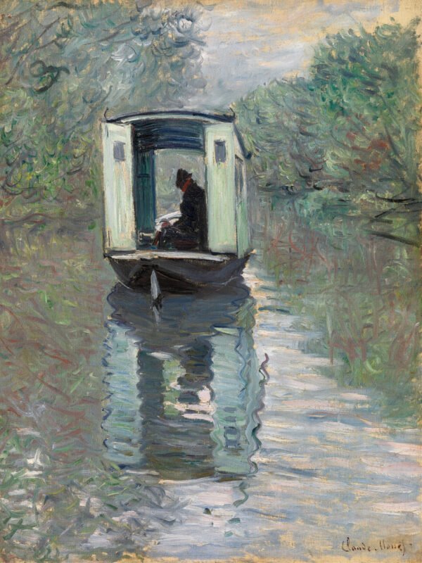 Claude Monet - The Studio Boat, Leinwanddruck und Poster / canvas print and poster