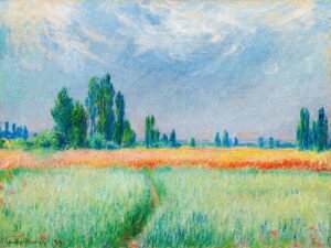 Claude Monet - The Wheat Field, Leinwanddruck und Poster / canvas print and poster