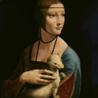Leonardo Da Vinci - Lady with an Ermine, Leinwanddruck und Poster / canvas print and poster