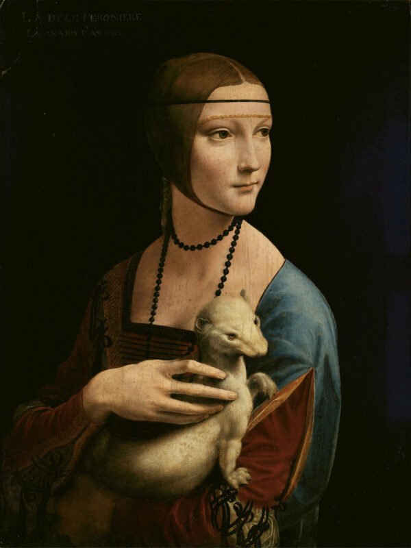 Leonardo Da Vinci - Lady with an Ermine, Leinwanddruck und Poster / canvas print and poster