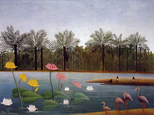 Henri Rousseau - The Flamingoes, Leinwanddruck und Poster / canvas print and poster