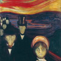 Edvard Munch - Anxiety, Leinwanddruck und Poster / canvas print and poster