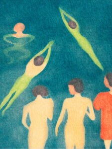 Edvard Munch - Boys Bathing, Leinwanddruck und Poster / canvas print and poster