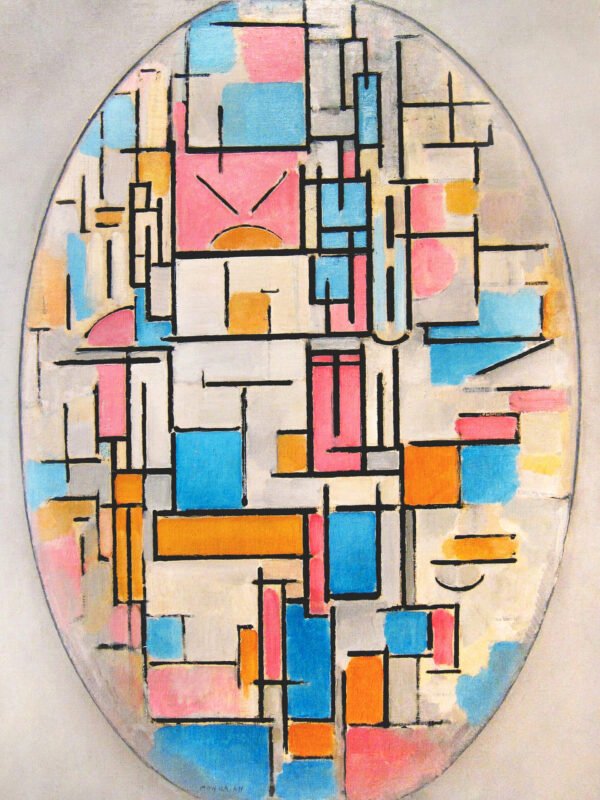 Piet Mondrian - Oval Composition, Leinwanddruck und Poster / canvas print and poster