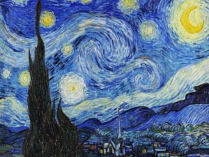 Van Gogh - Starry Night, Leinwanddruck und Poster / canvas print and poster