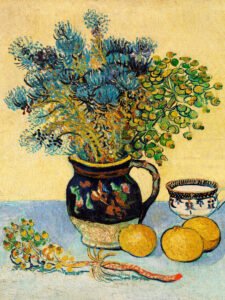 Van Gogh - Still Life with Earthenware and Bottles, Leinwanddruck und Poster / canvas print and poster