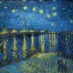 Van Gogh - Starry Night over the Rhône, Leinwanddruck und Poster / canvas print and poster