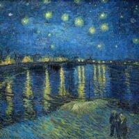 Van Gogh - Starry Night over the Rhône, Leinwanddruck und Poster / canvas print and poster