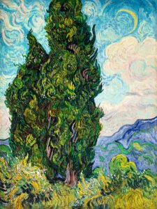 Van Gogh - Cypresses, Leinwanddruck und Poster / canvas print and poster