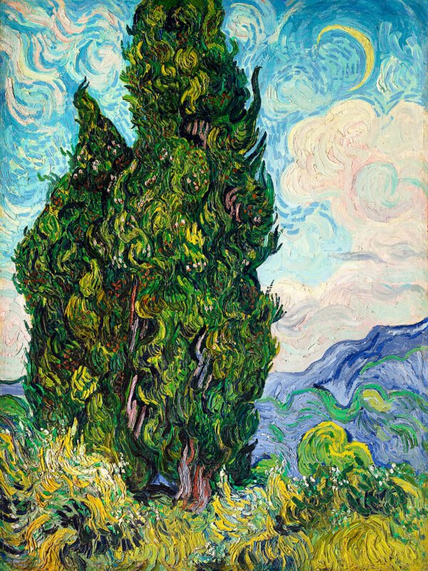 Van Gogh - Cypresses, Leinwanddruck und Poster / canvas print and poster