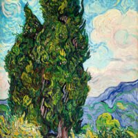 Van Gogh - Cypresses, Leinwanddruck und Poster / canvas print and poster
