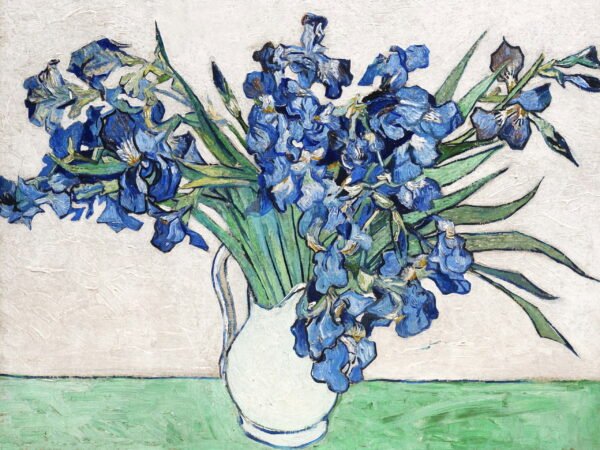 Van Gogh - Vase with Irises, Leinwanddruck und Poster / canvas print and poster
